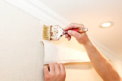 Pose de papier peint à Nizas — revêtements muraux et toiles de verre